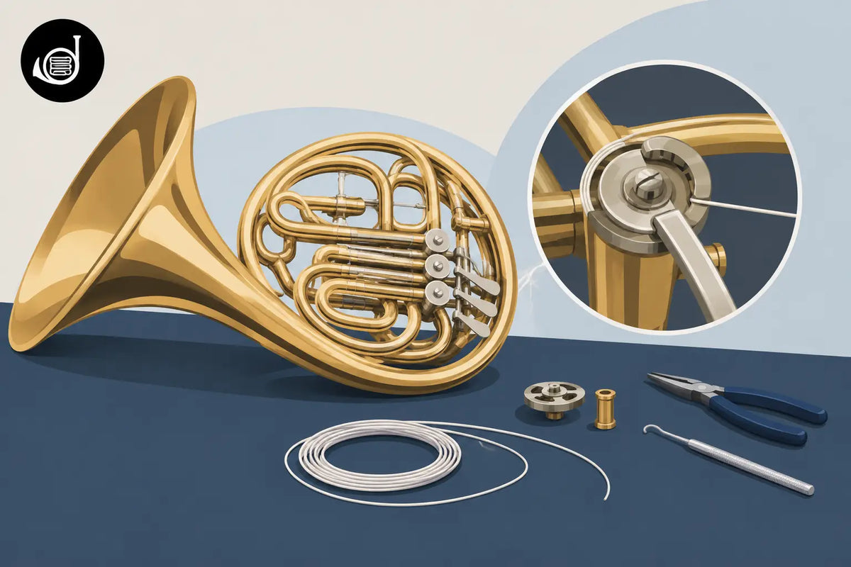French Horn Rotor Stringing Guide for Repairs