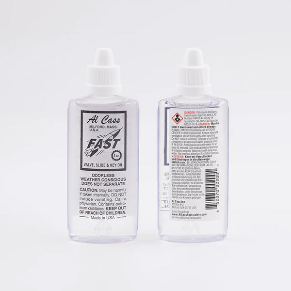 Al Cass Valve Oil 2 Bottles 2oz Fast Trumpet Key Slide Brass Lubrican