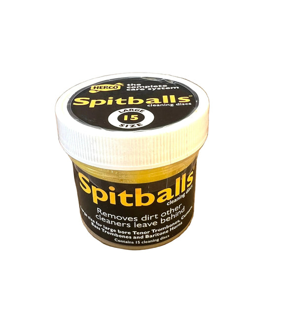 Herco HE186 Spitballs Brass Instrument Cleaner – Trombone Baritone Lead Pipe Cleaning Spitballs, 15 Count Jar