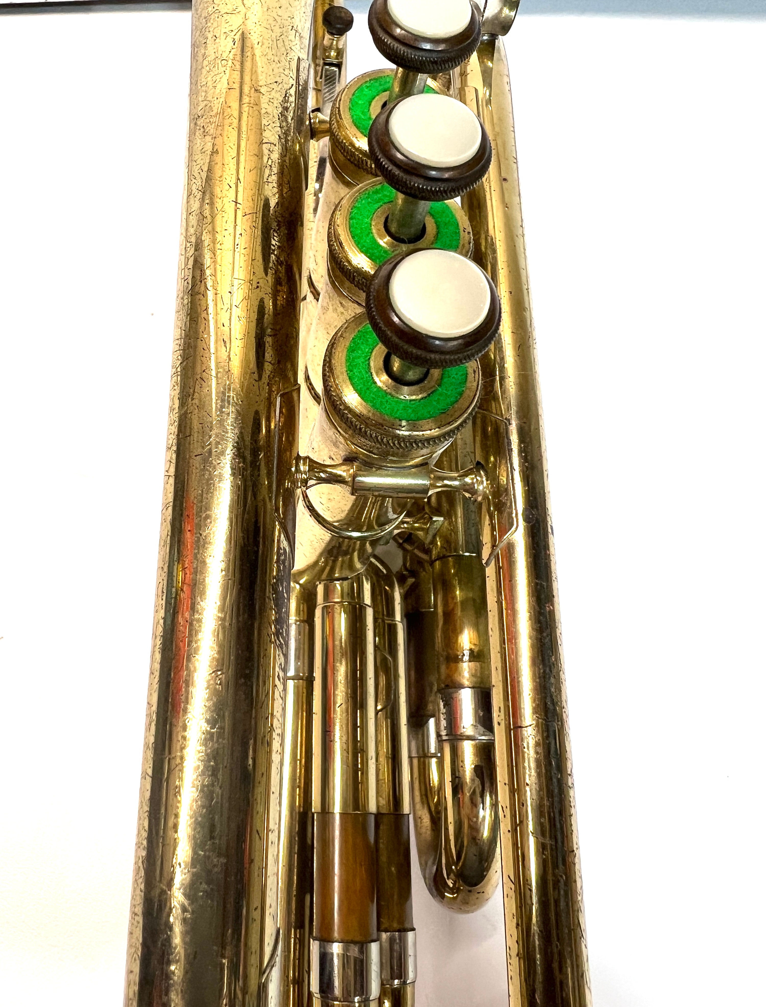 OLDS Ambassador Cornet  F.E. OLDS Lacquer Spotted Plays Well Recent Service USED