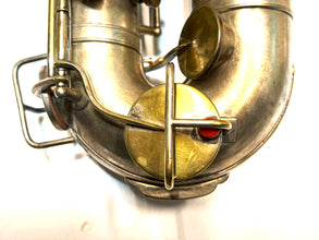 King C Melody Saxophone Silver Plate Gold Wash Bell H.N. White Plays AS-IS 1920's