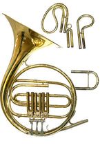 C.G. Conn Single French Horn F Brass Gold Lacquer USA Serviced w/ Case