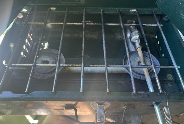 Vintage Coleman 425F 2-Burner Camp Stove – Propane Conversion – Tested – 1988 – Made in USA