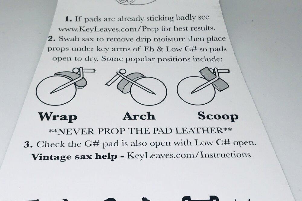 Key Leaves Saxophone sticky pad stops sticky G# Keys